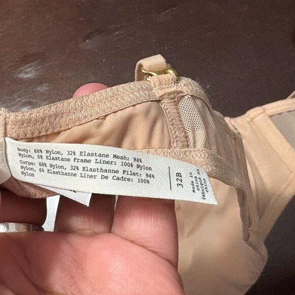 Madewell Intimates Skin Underwire Bra New Light Stone Size 32B - Picture 8 of 9